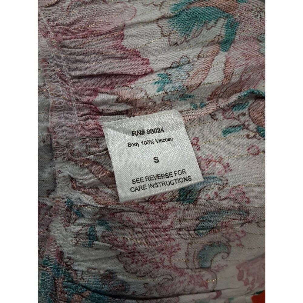 Love the label Anthropologie womens small floral maxi dress tiered gypsy boho - Picture 11 of 12